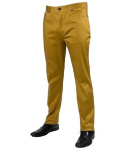 Prestige mustard color men's Jeans classic fit stretch material 100% cotton