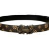 Brown Beige Luxury Design Men's Leather Belt