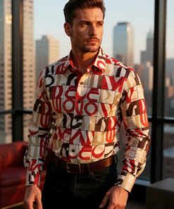 Axxess Men's Long Sleeves Multicolor Crafted Shirt Modern-Fit 258-29