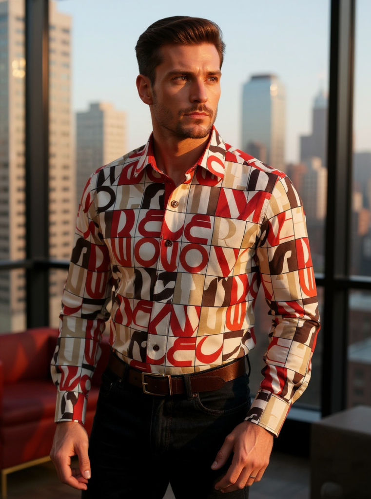 Axxess Men's Long Sleeves Multicolor Crafted Shirt Modern-Fit 258-29