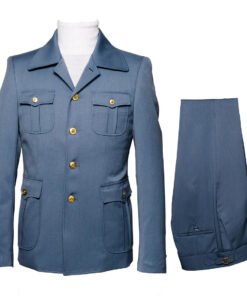 Blue Sigle Breast Flap Pockets Jacket Regular-Fit Suit RM-1973 by Rossi Man