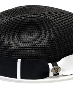 Bruno Capelo Black and White Men's Summer Fedora Hats-Enzo