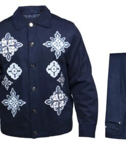 Prestige Blue Suede Men's Luxury Design Set CSL-558