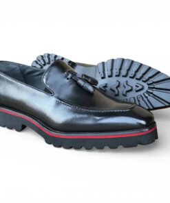 Carrucci black Loafer in Lug Sole