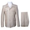 Cream Sigle Breast 4 Flap Pockets Regular-Fit Suit RM-1766 by Rossi Man
