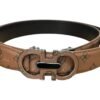 Khaki Luxury V Fashion Design Men's Genuine Leather Belt