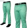 Prestige mint color men's Jeans classic fit stretch material