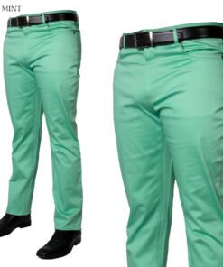 Prestige mint color men's Jeans classic fit stretch material
