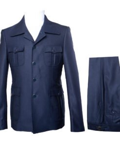 Navy Regular-Fit Sigle Breast 4 Flap Pockets Suit DUKE RM-1768 by Rossi Man