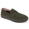Olive Men's Penny Suede casual Summer Loafer Driving Shoes Slip on Style No: 7031