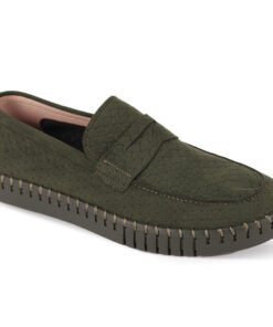 Olive Men's Penny Suede casual Summer Loafer Driving Shoes Slip on Style No: 7031