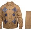 Prestige Khaki/Blue Suede Men's Luxury Design Set CSL-558