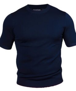 Prestige Navy Blue Crew Neck Short Sleeve T-Shirt CMK-650