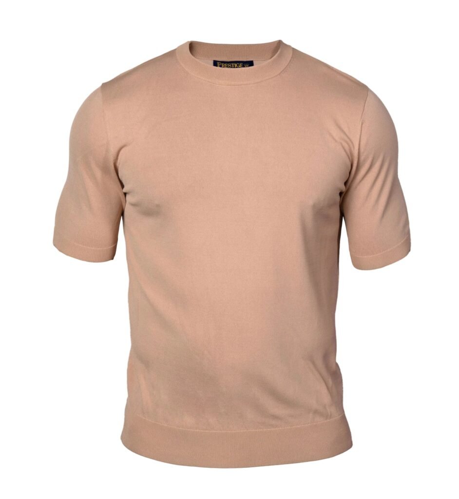 Prestige Tan Crew Neck Short Sleeve T-Shirt CMK-650