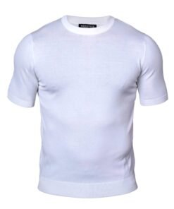Prestige White Crew Neck Short Sleeve T-Shirt CMK-650