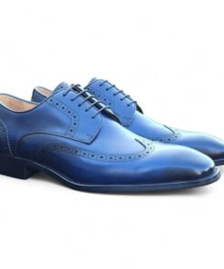 Navy Men's Lace Up Shoe Wingtip Derby KS509-43